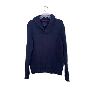 𝅺BRITISH KHAKI Navy Blue Pullover Sweater
